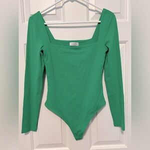 Babaton Green Long Sleeve Bodysuit from Aritzia